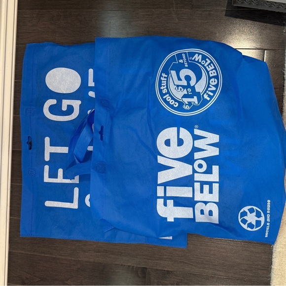 NWT Five Below Blue Reusable Tote Bag - Picture 3 of 3